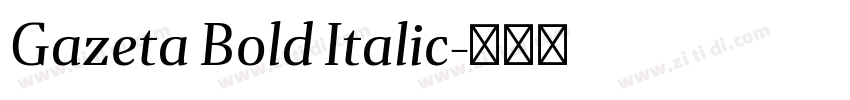 Gazeta Bold Italic字体转换